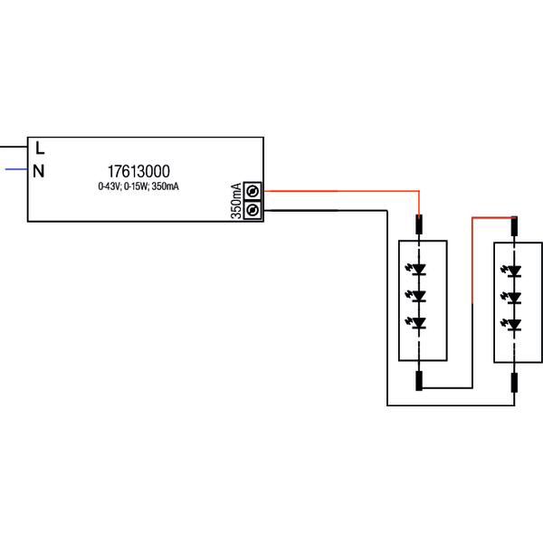 LED-Trafo 1-15W 350mA 43V IP20 Kstgeh stat 115x34x19mm