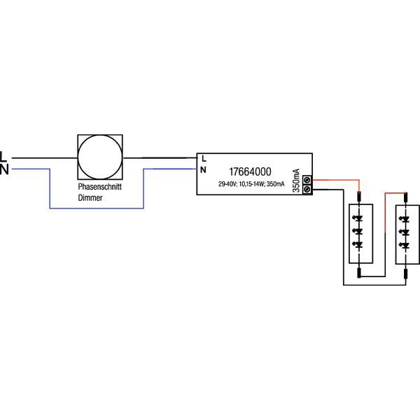 LED-Steuerung 10,15-14W 350mA IP20 dim Kstgeh Dimmung Phasenabschnitt dyn