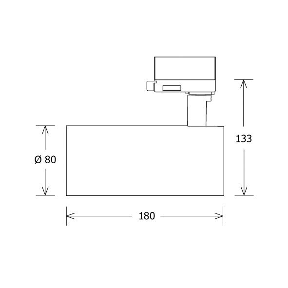 LED-Schienenstrahler 16W Jamie 3000K Alu 1340lm Konv Dimmung DALI 1LED IP20 sw mt