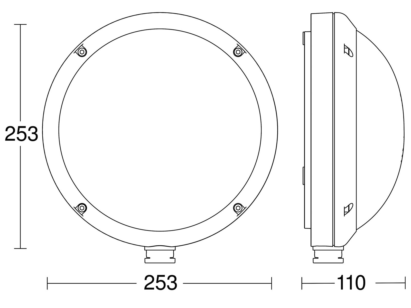 LED-Sensorleuchte 8,4W 3000K 815lm anth Konv IP44 BWM Ø253x110mm