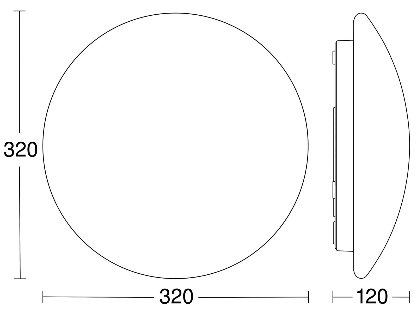 LED-Sensorleuchte 15,1W 3000K 1674lm ws Konv IP54 BWM Ø320x110mm
