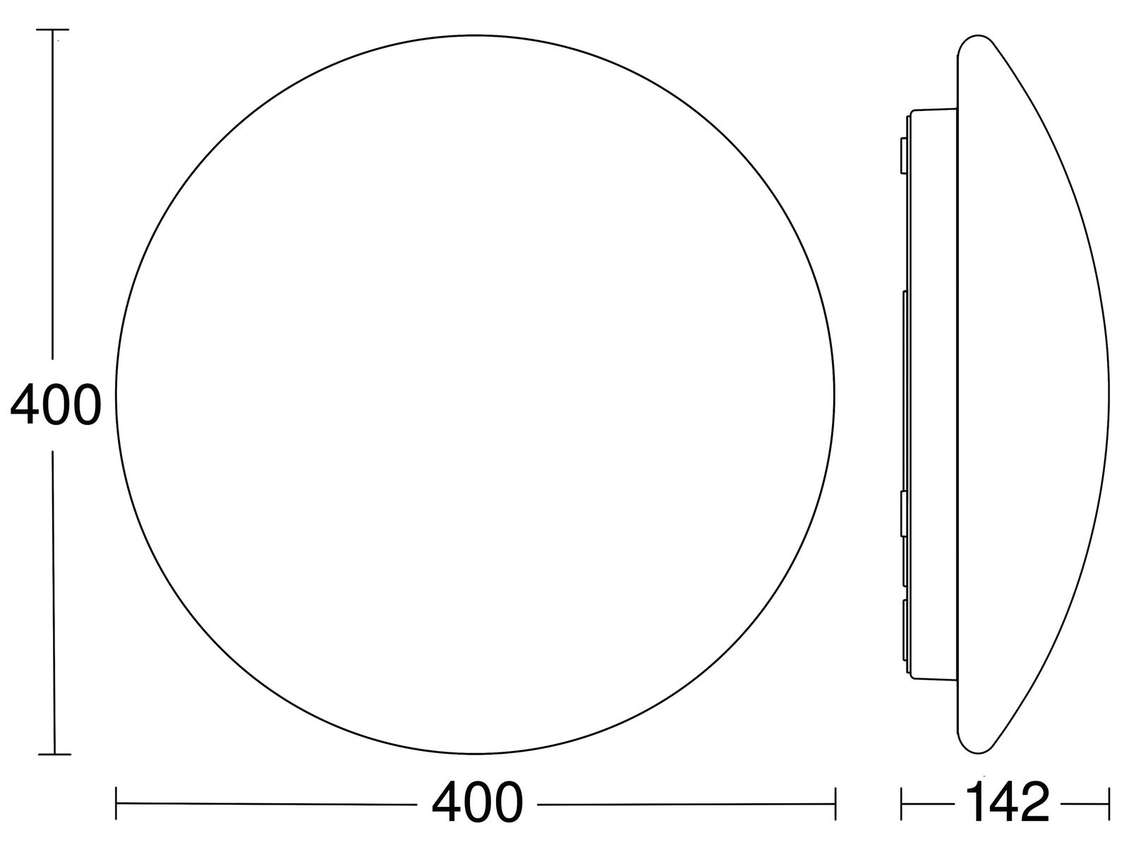 LED-Sensorleuchte 18,4W 3000K 2072lm ws Konv IP54 BWM Ø400x142mm