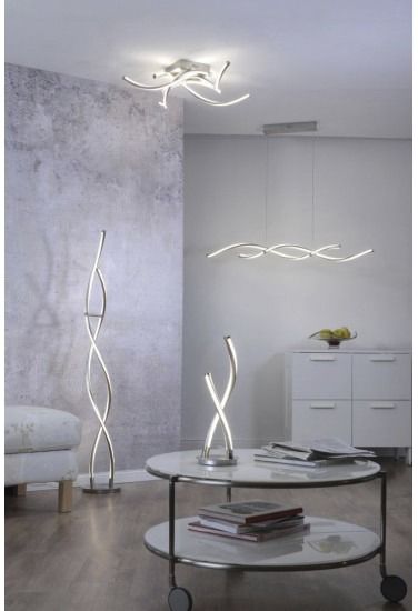 LED-Stehleuchte 59W Q-MALINA 5000K 2LEDs 2260lm elektr.Trafo direkt m.Schalter gr