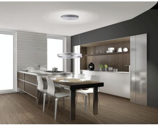 LED-Pendelleuchte 60W ARINA 3400lm gr Konv sym 2LEDs LED nicht austauschbar