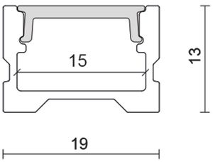 Profil ws IP00 2000x19x13mm Zubehör