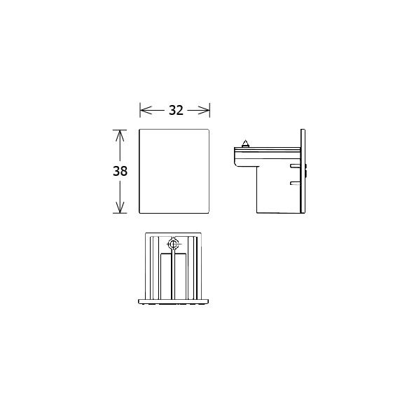 Endkappe ws Stromschienen Kst B32mm