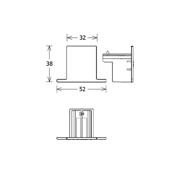 Endkappe sw Stromschienen Kst B52mm