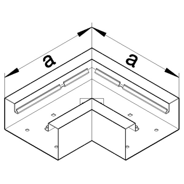 Flachwinkel GEB-K UT 66x170mm ST ver-ws hfr besch RAL9016