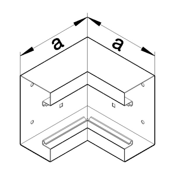 Inneneck GEB-K ST UT 130x83mm ver-ws hfr besch RAL9016