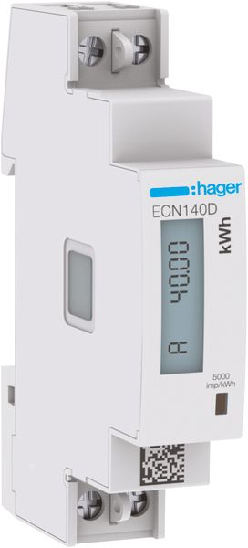 Wechselstromzähler 1ph 40 elektr digi B 40A 230V/L-L Eintarif 45-65Hz