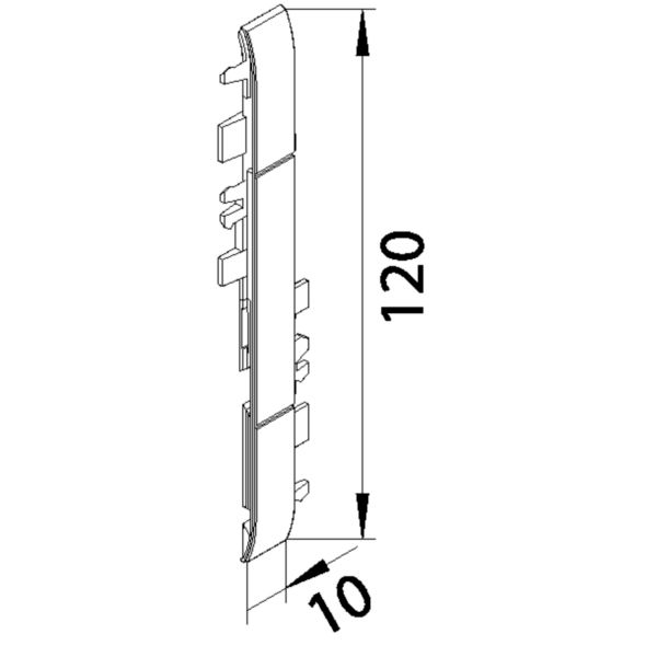 Geräteblende GEB-K 120mm Kst ver-ws hfr