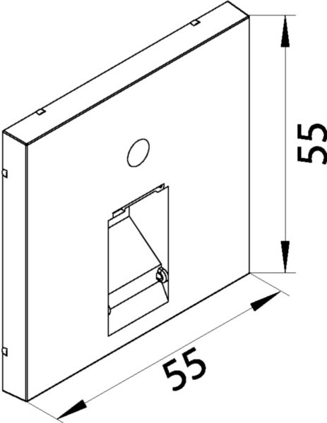 Zentralplatte UAE/IAE 1f ver-ws Schraubbef ohne