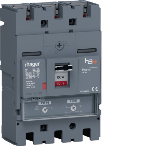 Leistungsschalter 100A 3p 63-100A/In Motorantrieb optional IP40 Festeinbau