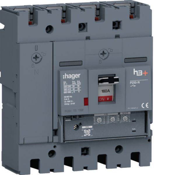 Leistungsschalter 160A 4p 57,3-160A/In Motorantrieb optional IP40 Festeinbau
