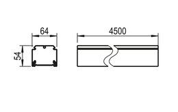 Blindabd ws LINIA EVO Kst L4500mm B58mm