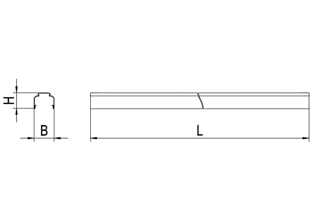 Tragschiene Lichtband 2-l 7x2,5qmm IP20 ws 2-längig L=3000mm