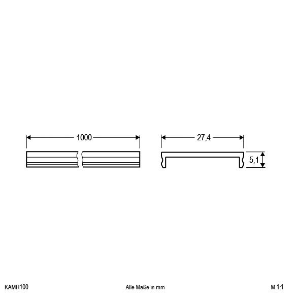 Abblendung sym direkt Kst 1000x27x5mm
