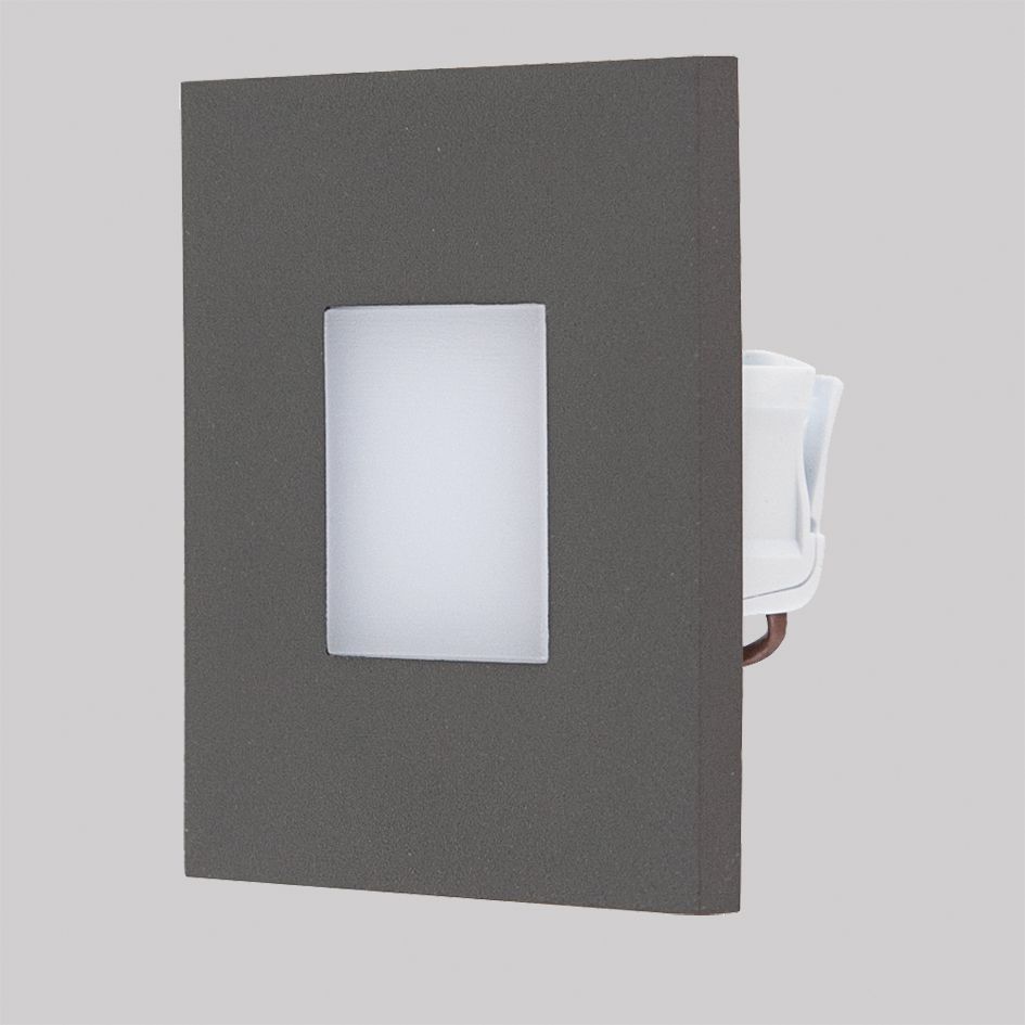 LED-Wandeinbauleuchte 1,8W 3000K 55lm ws Konv IP44 76x76x40mm
