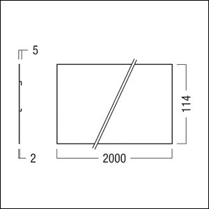 Abdeckung ws Alu L2000mm B5mm
