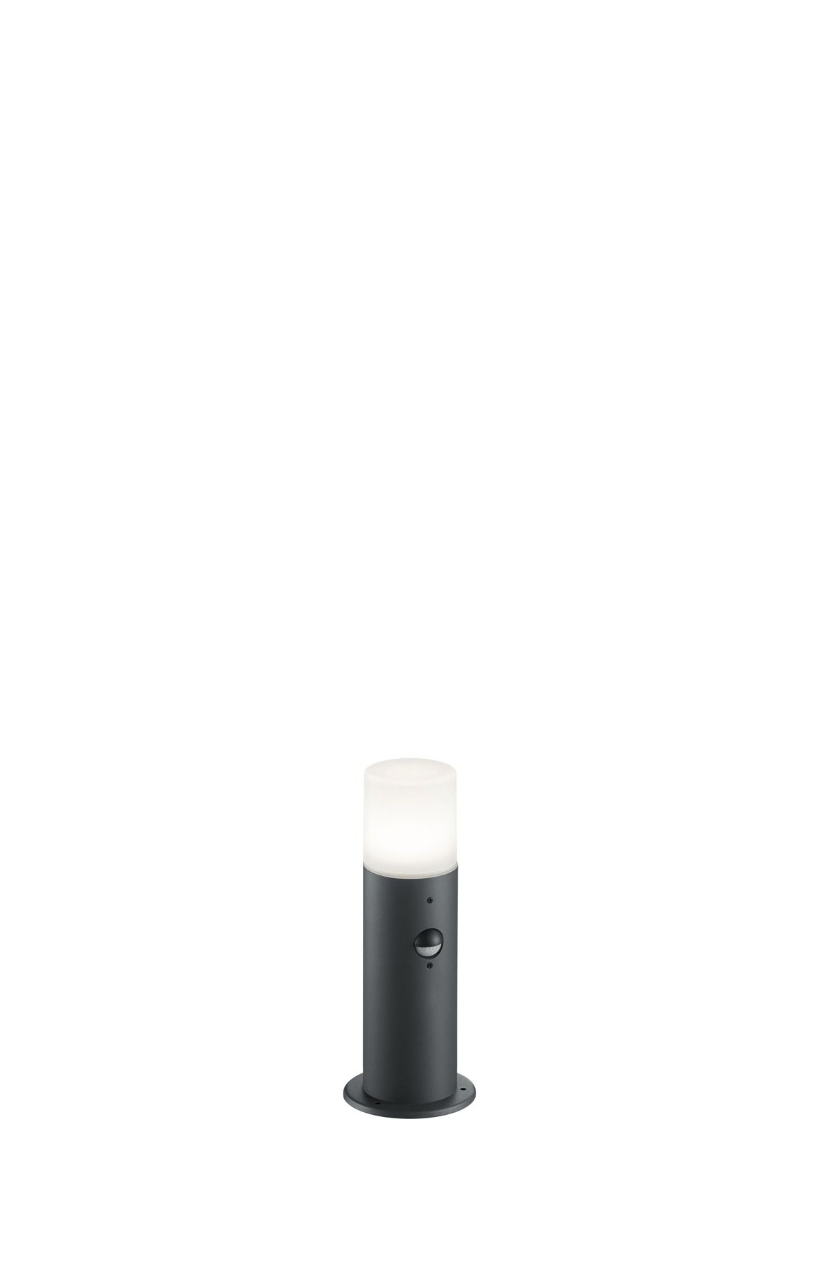 Podestleuchte 28W HOOSIC E27 anth Alu HV IP44 Kst_opal BWM