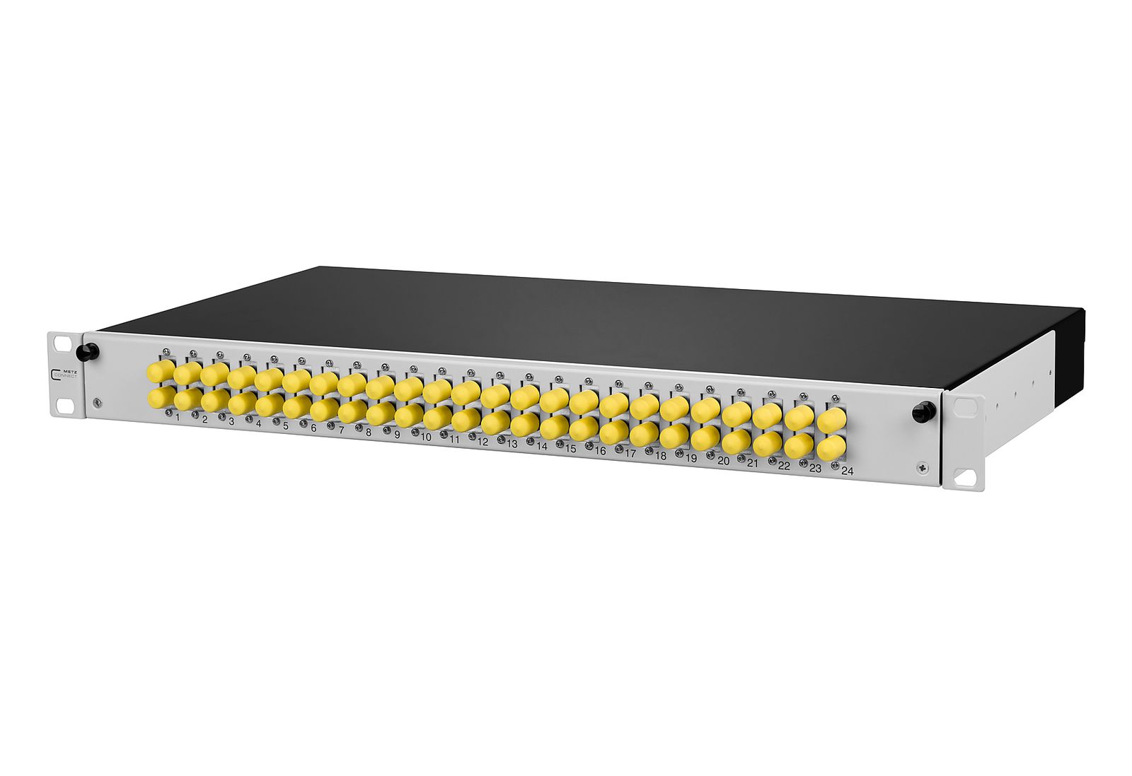 LWL-Patchpanel 24f ST 1HE max:24f 19Zoll