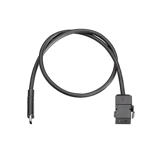 Einsatz USB-C 1f sw Klemmbef ohne
