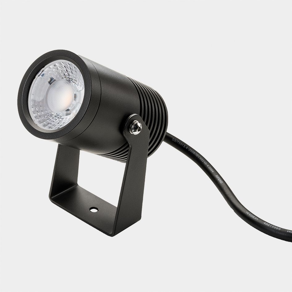 LED-Anbaustrahler 8W HOVDEN MINI 3000K 550lm Konv 1LED Alu IP67 graphit mt