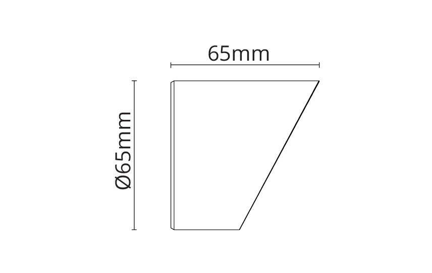 Abblendung graphit HOVDEN MIDI Alu Ø65x65mm