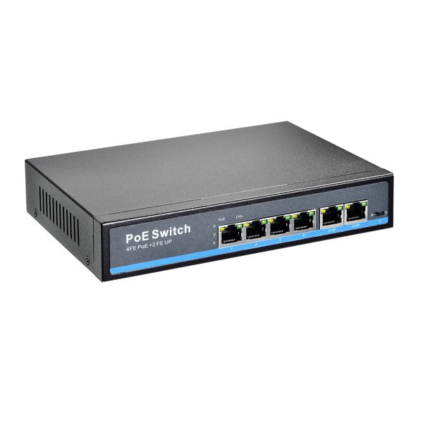 Desktopswitch 802.3 at (PoE+) Switch 6x10/100Mbps