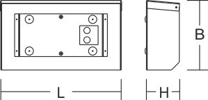 Schutzgehäuse si ST L383mm B220mm H109mm