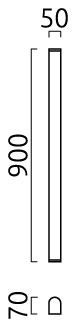 LED-Badleuchte PONTO 18W 2900K 1460lm chr Konv IP44 900x70x50mm