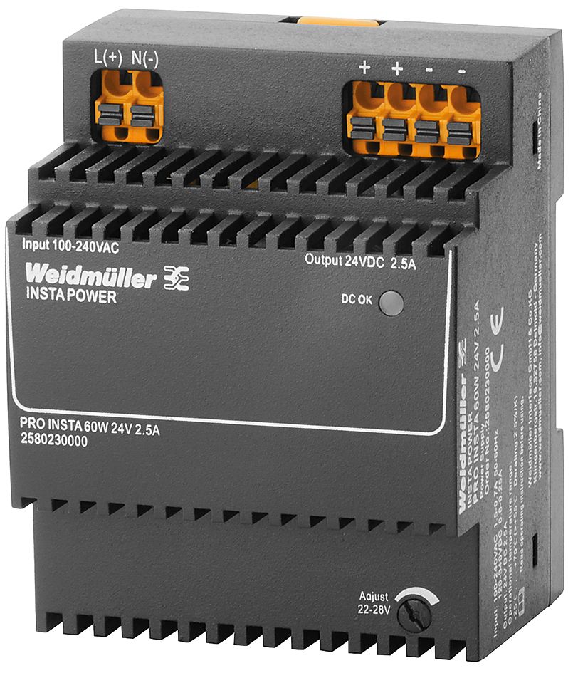 Gleichstromversorgung REG 22-28V 96W 5TE 85-264VAC 4A f.Reiheneinb IP20