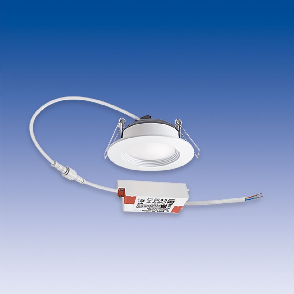 LED-Einbaustrahler 18W ELSA-2 4000K 1LED 1800lm Konv Alu IP20 ws mt Ø/EB225mm