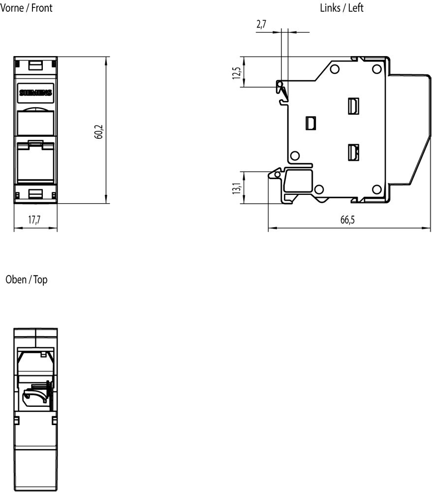Modular-Kupplung 6A 2x RJ45 ger Buchse/Buchse