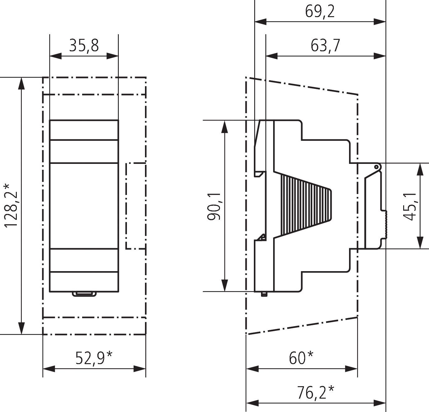 Dämmerungsschalter REG 230V 2600W/AGL 2300VA/LL 800W/LLparr 1-99000lx Wandanb