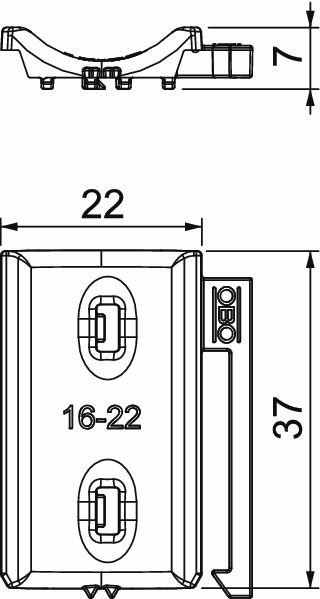Gegenwanne 16-22mm Kst