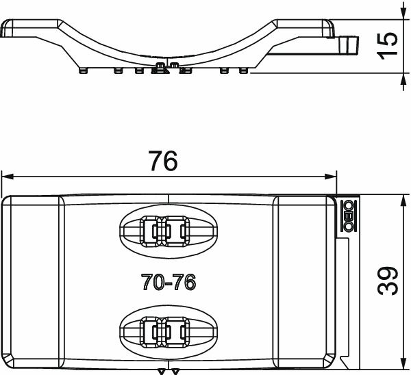 Gegenwanne 70-76mm Kst