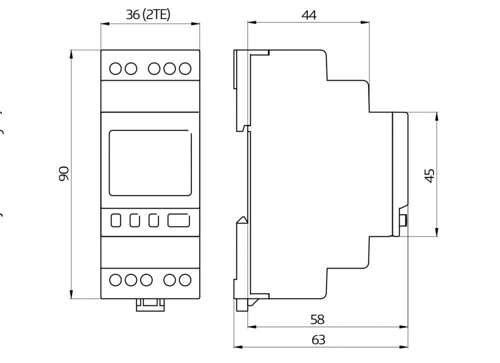 Schaltuhr digi 230VAC 1kan 2TE NFC REG Wochenprogramm