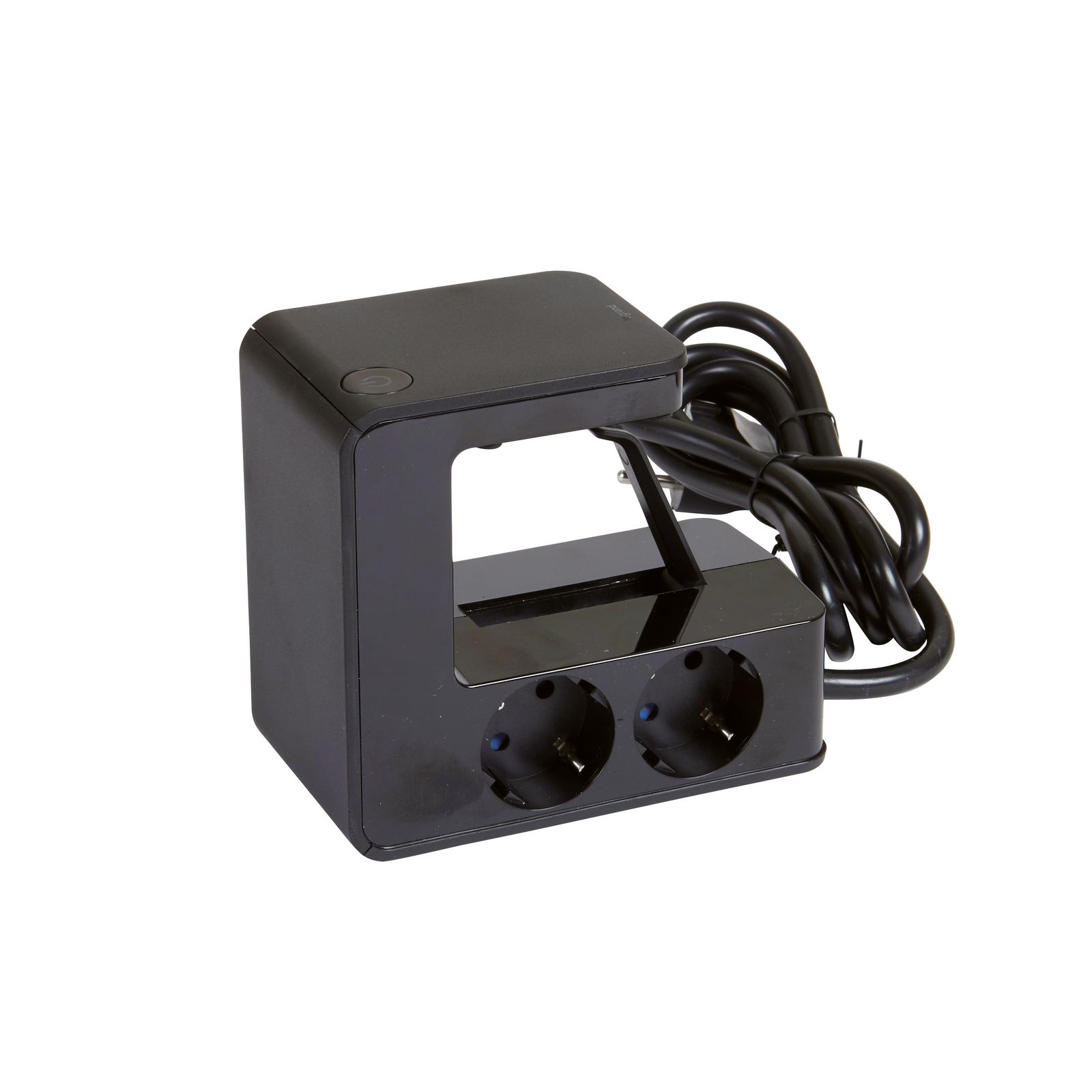 Steckdosenleiste 4f sw 1,5m 45° IP20 1,5qmm 2xUSB