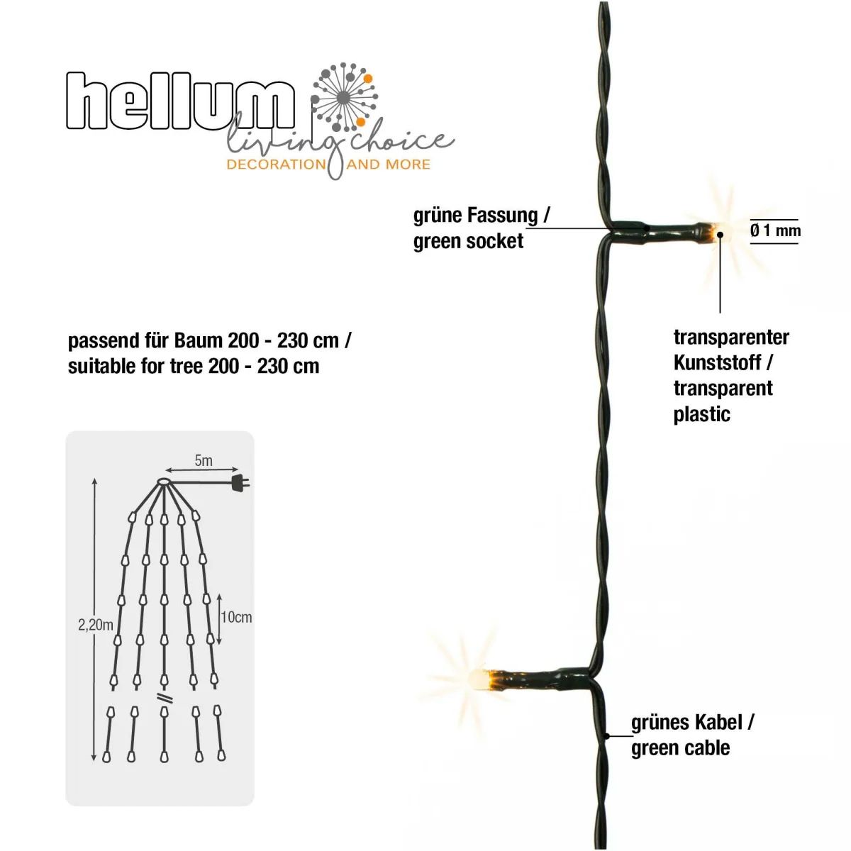 LED-Lichterkette ws 220LP 1,8m 3,6W m.LM