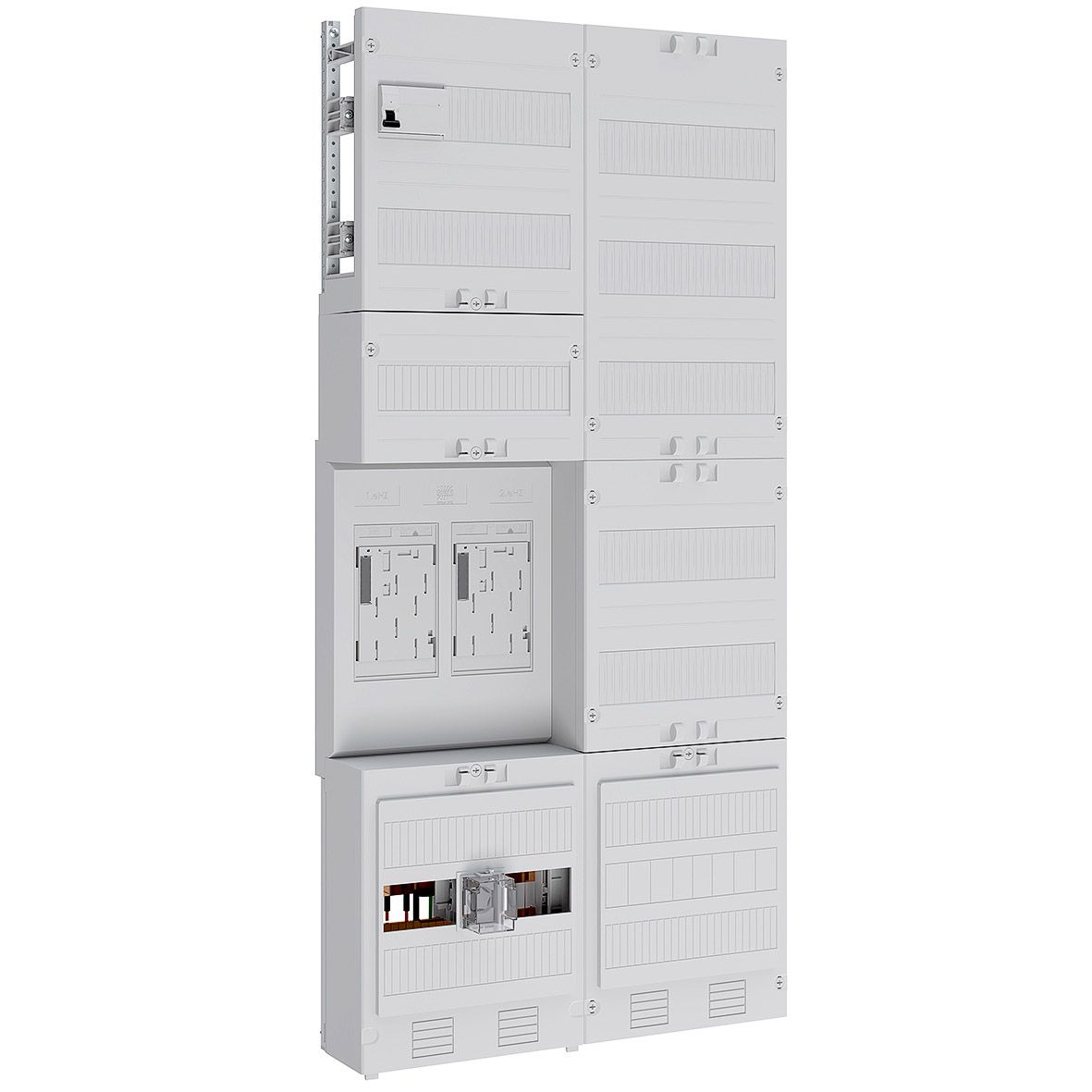 Komplettfeld 63A 2Z eHZ 6V m.Verdr 5p 1050x500mm 300mm