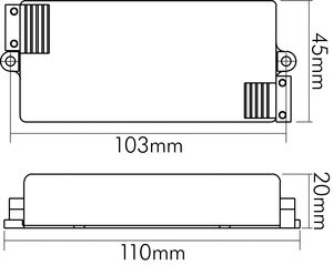 LED-Trafo 8-15W 350mA 43V IP20 dim dyn Dimmung Phasenabschnitt Kstgeh