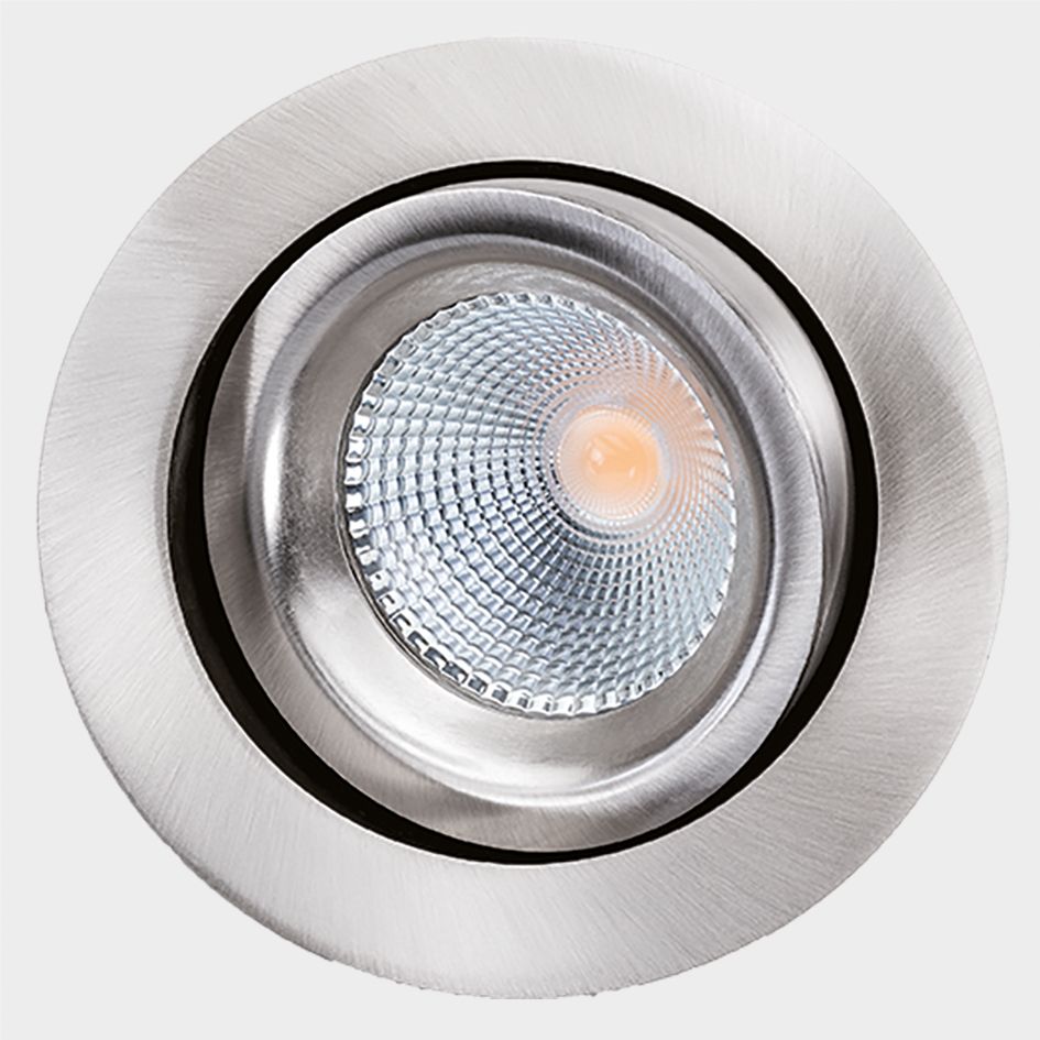 LED-Einbaustrahler 7W Junistar Lux Konv IsoSafe 1LED 2700K 540lm Alu IP44 ws mt