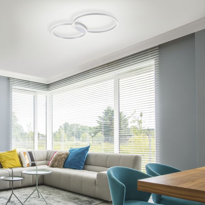 LED-Anbauleuchte Q-KATE 42W 2700-5000K 2200lm al Konv IP20 964x600x52mm