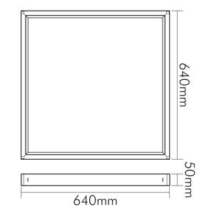 Aufbaurahmen ws Alu L640mm B640mm H50mm