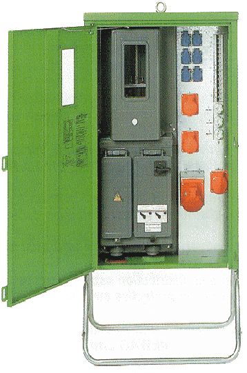 Anschlussverteiler 44kVA 44kVA 2CEE16A 1CEE32A 6Steckdose NH00 IP44