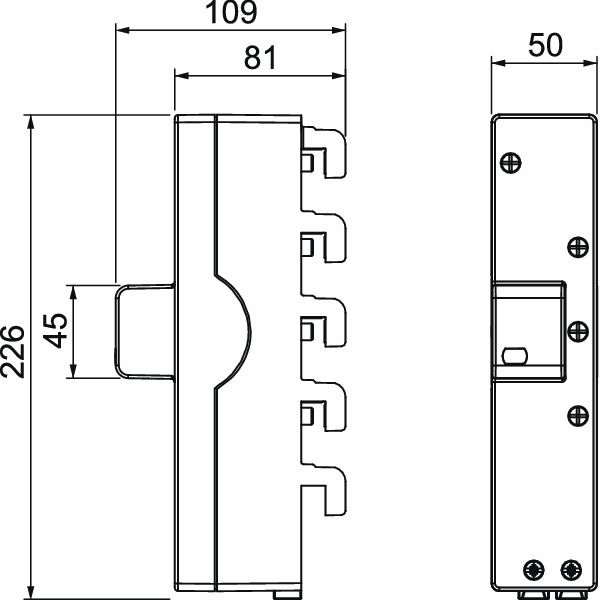 Kombi-Ableiter Sammelsch TN TN-C TN-C-S 255VAC 3p Netzform TN 7TE opt 1,5kV