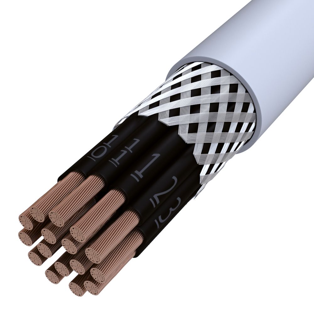 PVC-Steuerleitung Eca CY-OZ 16x1 gr TR1T gesch Ø15,5mm Polyvinylchlorid (PVC)