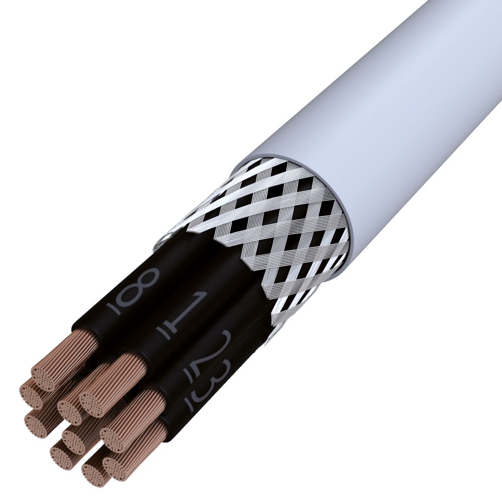 PVC-Steuerleitung Eca CY-OZ 10x1,5 gr R100 gesch Ø12mm Polyvinylchlorid (PVC)