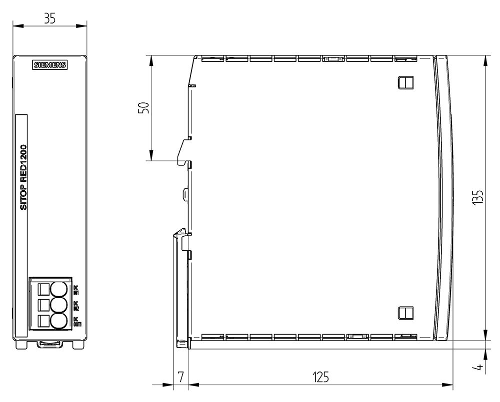 Gleichstromversorgung 24V 10-58VDC 20A Tragschienenmontage möglich IP20